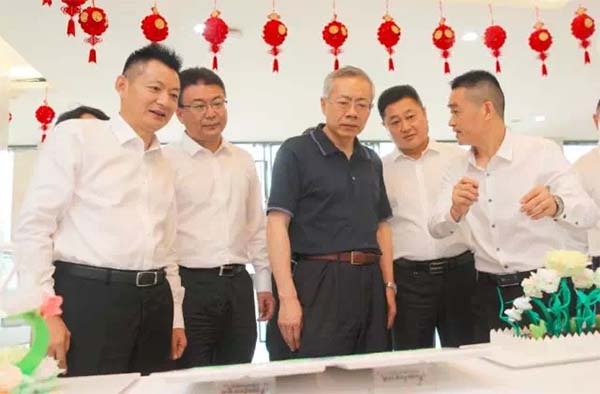 新华教育集团领导陪同人社部副部长汤涛参观